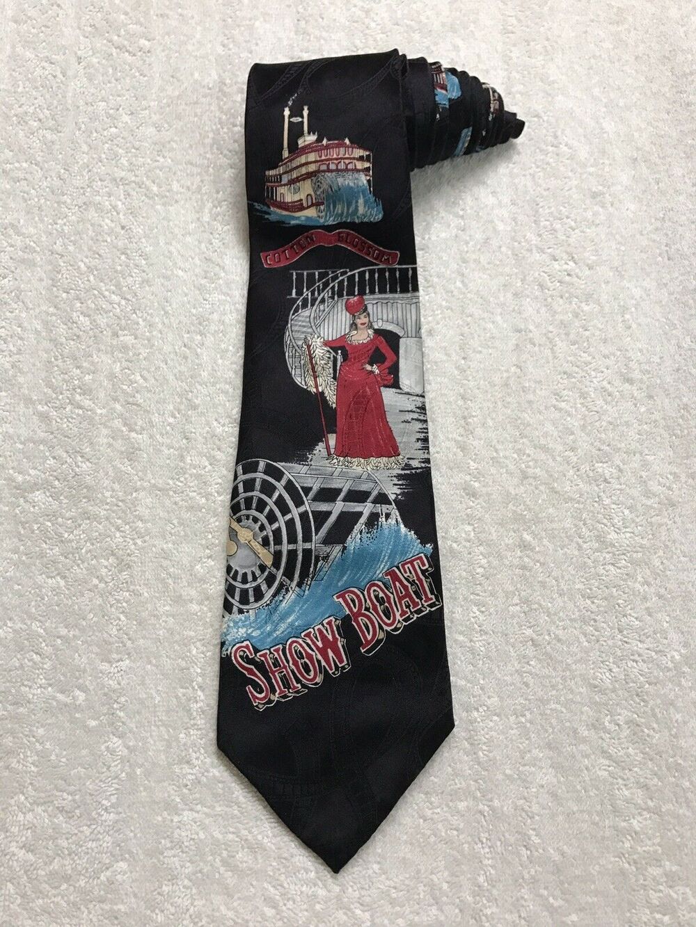 American Film Classics Showboat Vintage Mens Novelty Tie Necktie 100% Silk